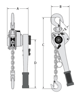 AL-3 Lever Block Dimensions
