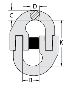 G100 Chain Connector Dimensions