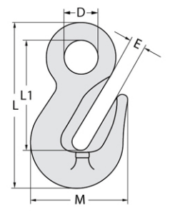 G100 Grab Hook Eye Dimensions
