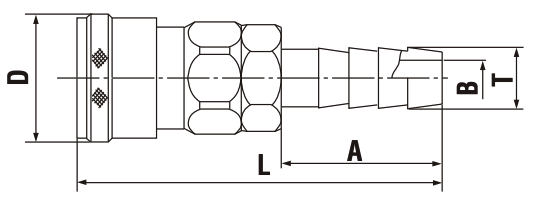 SH Type Socket and Hose Barb Hi Cupla - Nitto - Image 2