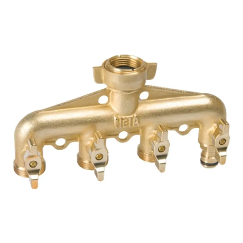 Brass 4-Way Screw-On Universal Tap - Neta