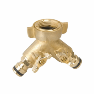 12mm Brass Click-On Universal Twin Tap - Neta