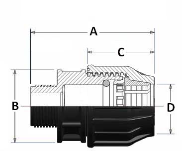 Male Adaptor - Poly Compression Fitting - Image 2