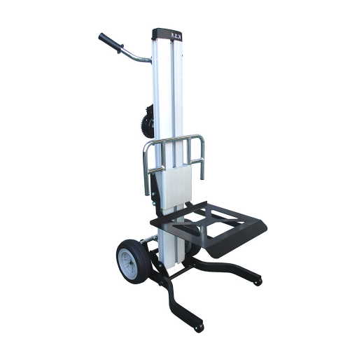 120kg Folding Handle Mast Lifter - Winch Operated Stacker Platform Model - ML2
