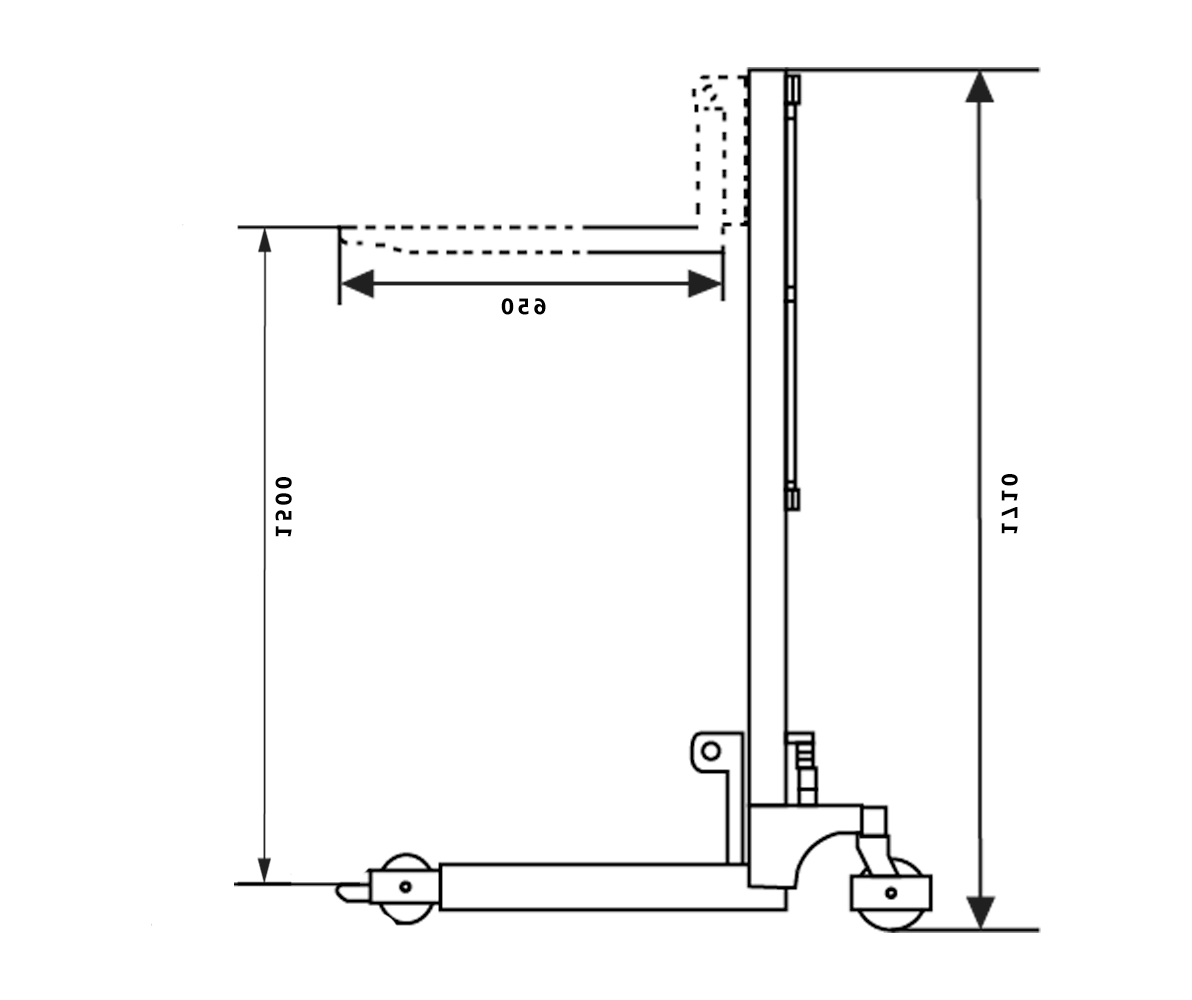 400kg Fork & Platform Stacker Lifter - FP0415F - Image 2