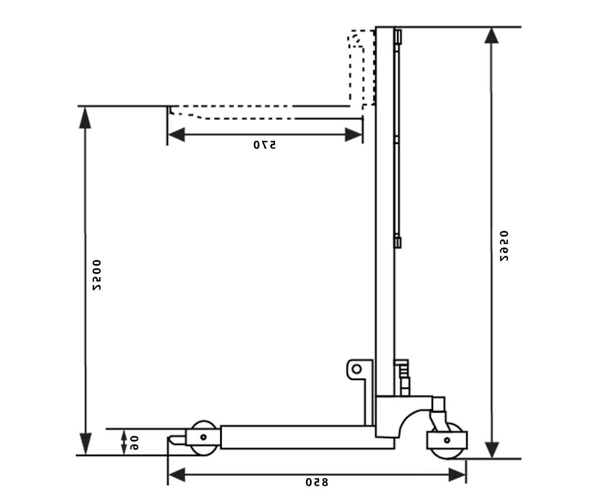 181kg Manual Hand Stacker Lifter Platform - WFH181 - Image 2