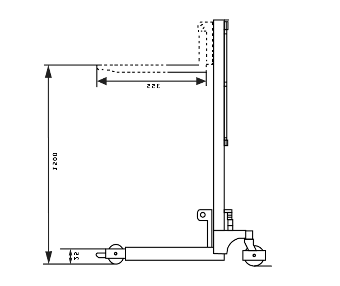 90kg Mini Aluminium Hand Stacker Lift Trolley - DEP90 - Image 2