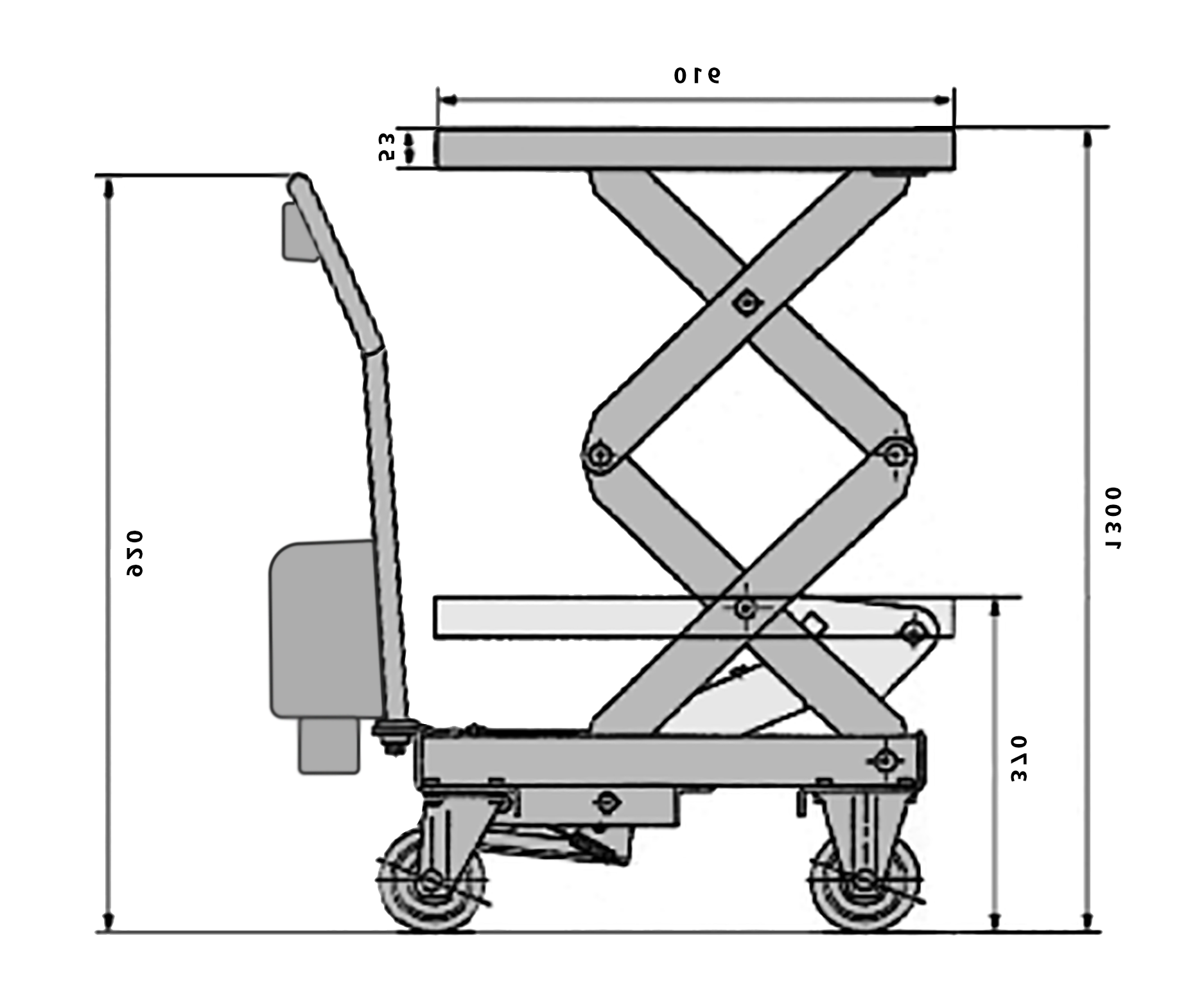 350kg Double Electric Scissor Lift - ETFD35 - Image 2