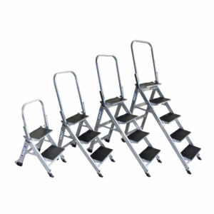 Bailey 2/3/4/5 Step Stairway Ladder with Safety Rail 150kg Rated - FS137-A