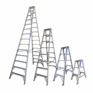 Indalex 150/180kg Aluminium Double Sided Step Ladder 3-16 Steps - PROSD