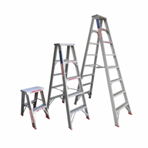 Indalex Double Sided Aluminium Step Ladder 135/150kg Rated 2-8 Steps - TRDSD-A
