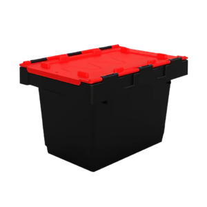 68L Plastic Crate Security Black/Red Lid - AP68BLACK