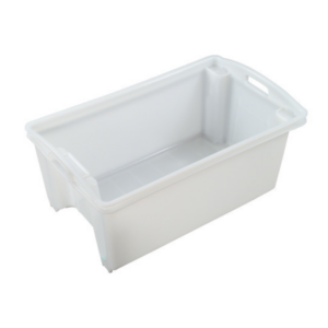 54L Plastic Fish Crate Stack and Nest Solid Base - IH066
