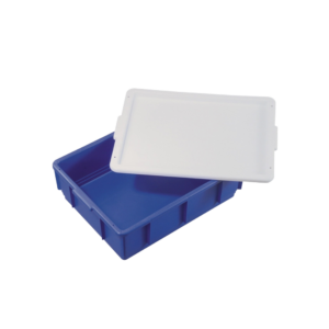 13L Plastic Crate Small Storage Container - Food Grade - IH305 BLUE/WHITE