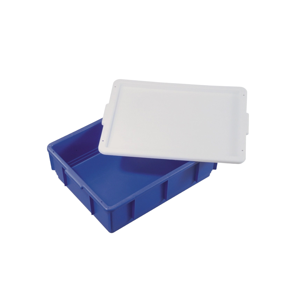 13L Plastic Crate Small Storage Container - Food Grade - IH305 BLUE/WHITE