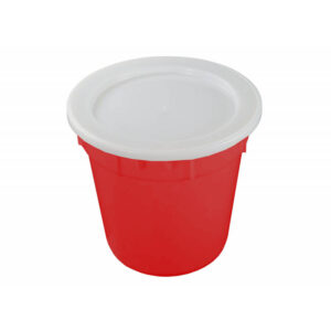 67L Plastic Bucket Round Bin - IP015 RED/WHITE