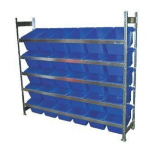 5 Level Bin Action Rack with 30 Blue 27L Bins