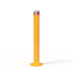 Round Bollards Heavy Duty Steel - Angled Cap
