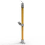 NoWeld Angled End Post Surface Mount - Galvanised & Powder Coated