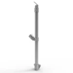 NoWeld Angled End Post Vertical Mount - Galvanised