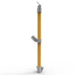 NoWeld Angled End Post Vertical Mount - Galvanised & Powder Coated