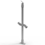 NoWeld Angled Through Post Surface Mount - Galvanised