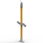 NoWeld Angled Through Post Surface Mount - Galvanised & Powder Coated