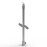 NoWeld Angled Through Post Vertical Mount - Galvanised