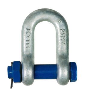 Grade S Shackle - Dee Type, Blue Safety Pin