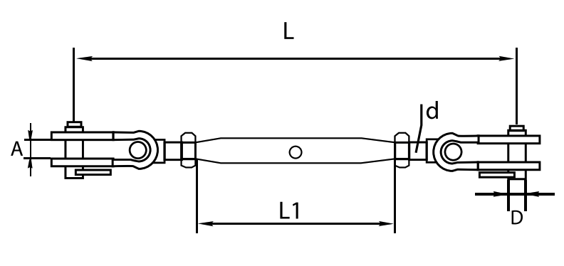 G316 Bottle Screw - Clevis Toggle & Toggle, AISI 316 - Image 2