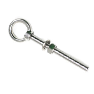 G316 Eyebolt - Long Shank, Nut & Washer, AISI 316