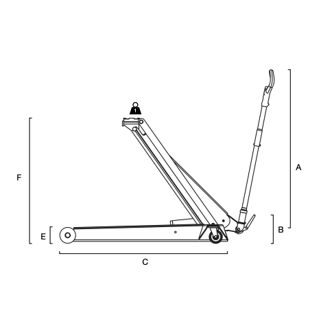 YAK 13/QL | 20 | 20/Q | 20/QL - Manual Hydraulic Trolley Jack - Image 2