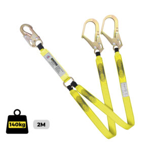Double Webbing Lanyard (with Snap Hook & Scaffold Hooks) - 916122