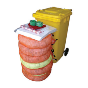 Spill Kit - Marine Wheelie Bin with Snap Hook Boom Premium - SKH-SH3125