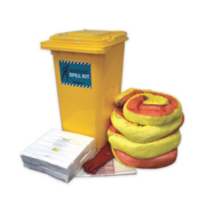 Spill Kit - Marine Wheelie Bin with Snap Hook Boom - SKH-SH3125E