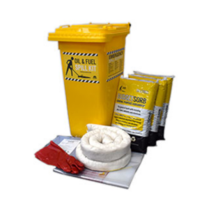 Spill Kit - Oil and Fuel 120L Wheelie Bin Economy - SKHBR120