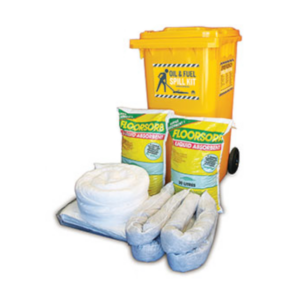 Spill Kit - Oil and Fuel 240L Wheelie Bin Warehouse - SKHE240