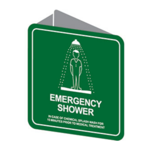 Emergency Double-Sided Sign - Emergency Shower