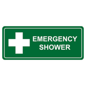 Emergency Information Sign - Emergency Shower with Cross
